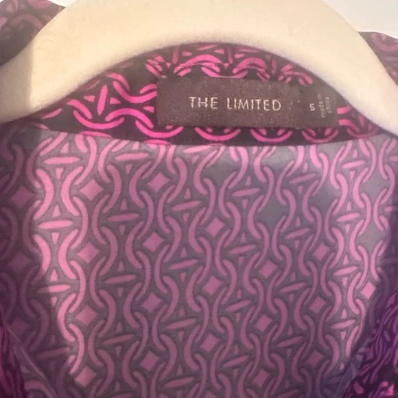 The Limited purple/navy geometric print, sleeveless dress, size small - Picture 6 of 7